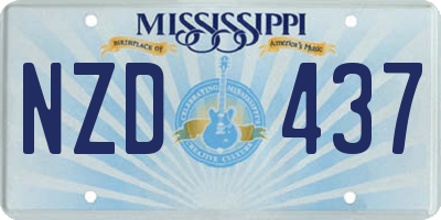 MS license plate NZD437