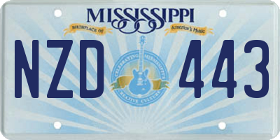 MS license plate NZD443