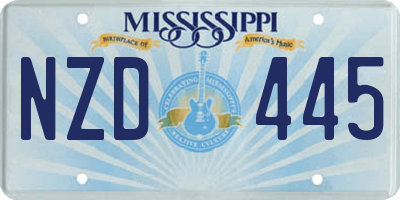 MS license plate NZD445