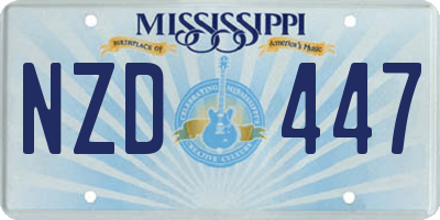 MS license plate NZD447