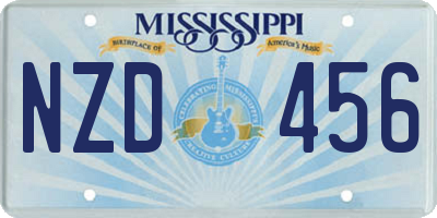MS license plate NZD456