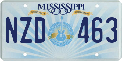 MS license plate NZD463