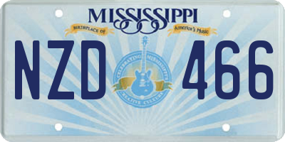 MS license plate NZD466