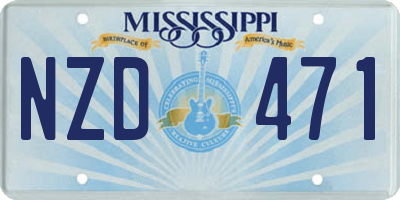 MS license plate NZD471