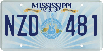 MS license plate NZD481