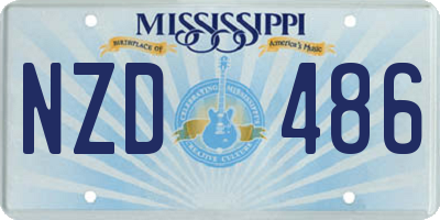 MS license plate NZD486