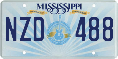 MS license plate NZD488