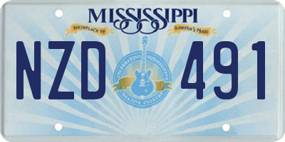 MS license plate NZD491