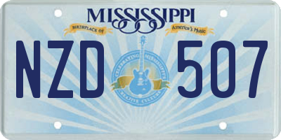 MS license plate NZD507