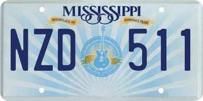 MS license plate NZD511