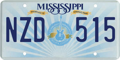 MS license plate NZD515