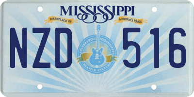 MS license plate NZD516