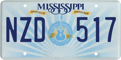 MS license plate NZD517