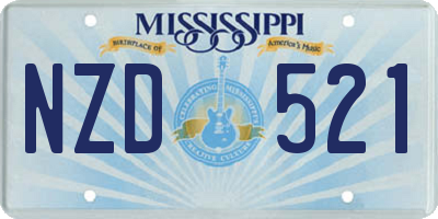 MS license plate NZD521