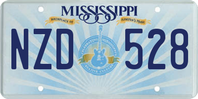 MS license plate NZD528