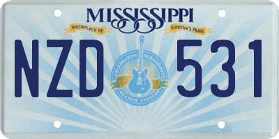 MS license plate NZD531