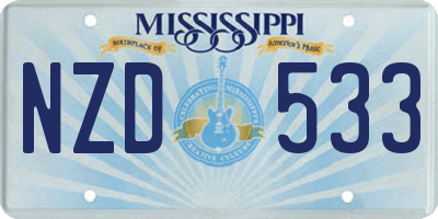 MS license plate NZD533