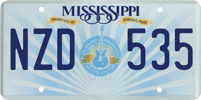 MS license plate NZD535