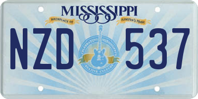 MS license plate NZD537