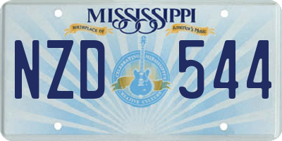 MS license plate NZD544