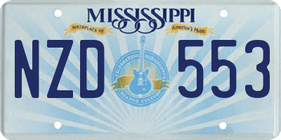 MS license plate NZD553