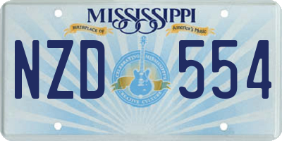 MS license plate NZD554