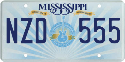 MS license plate NZD555