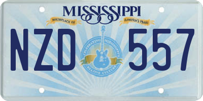 MS license plate NZD557