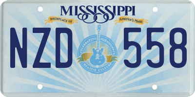 MS license plate NZD558