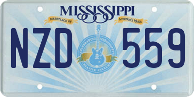 MS license plate NZD559