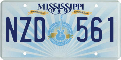 MS license plate NZD561