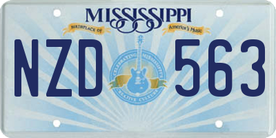 MS license plate NZD563