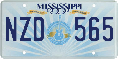 MS license plate NZD565