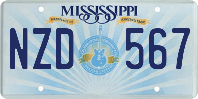 MS license plate NZD567