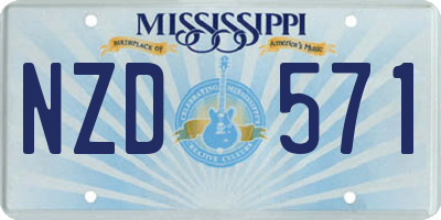 MS license plate NZD571