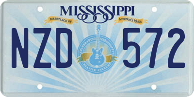 MS license plate NZD572