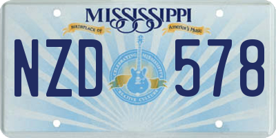MS license plate NZD578