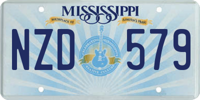 MS license plate NZD579
