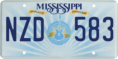 MS license plate NZD583
