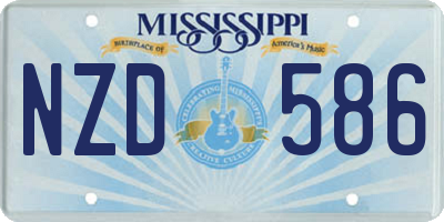 MS license plate NZD586