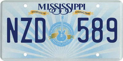 MS license plate NZD589