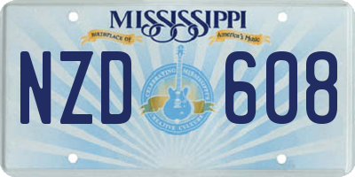 MS license plate NZD608