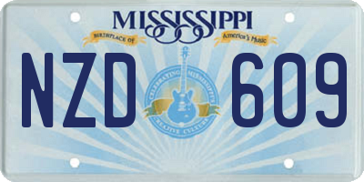 MS license plate NZD609