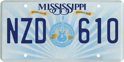 MS license plate NZD610