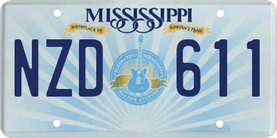 MS license plate NZD611
