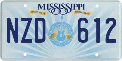 MS license plate NZD612