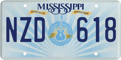 MS license plate NZD618