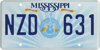 MS license plate NZD631