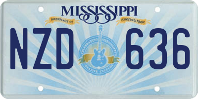 MS license plate NZD636