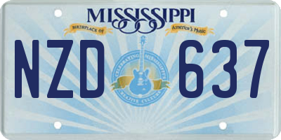 MS license plate NZD637